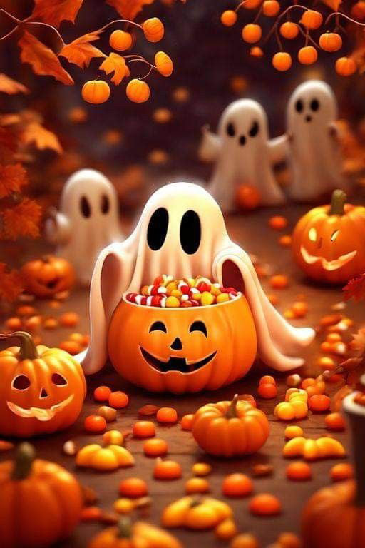 Whimsical Halloween Ghosts