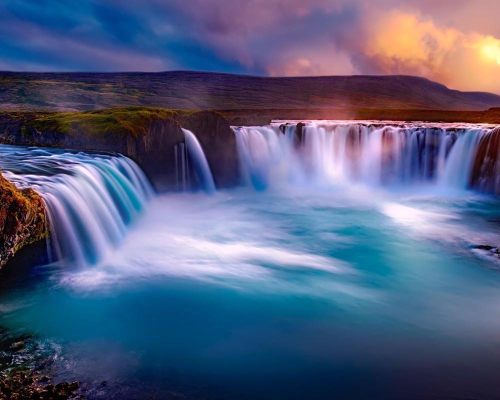 A Cured Place - Iceland Waterfall painting