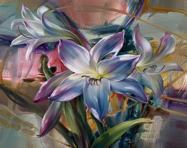 Artistic Flowers Paint by Numbers - All Paint by numbers