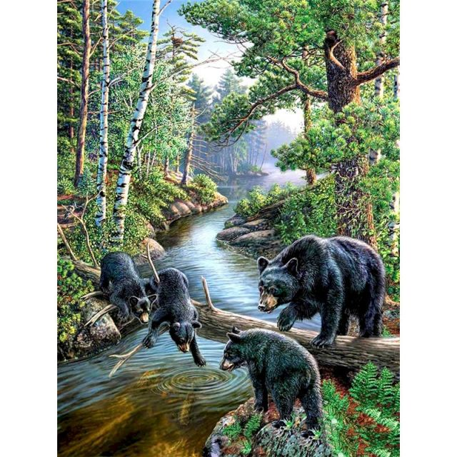 Bear Family - Paint By Numbers
