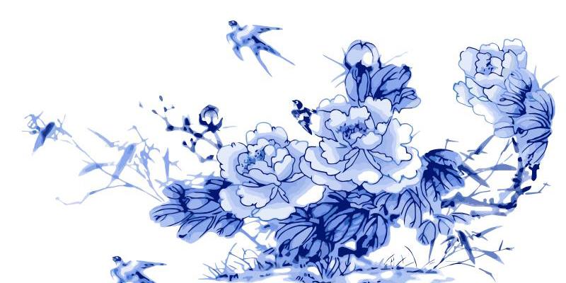 Blue Watercolor Flower