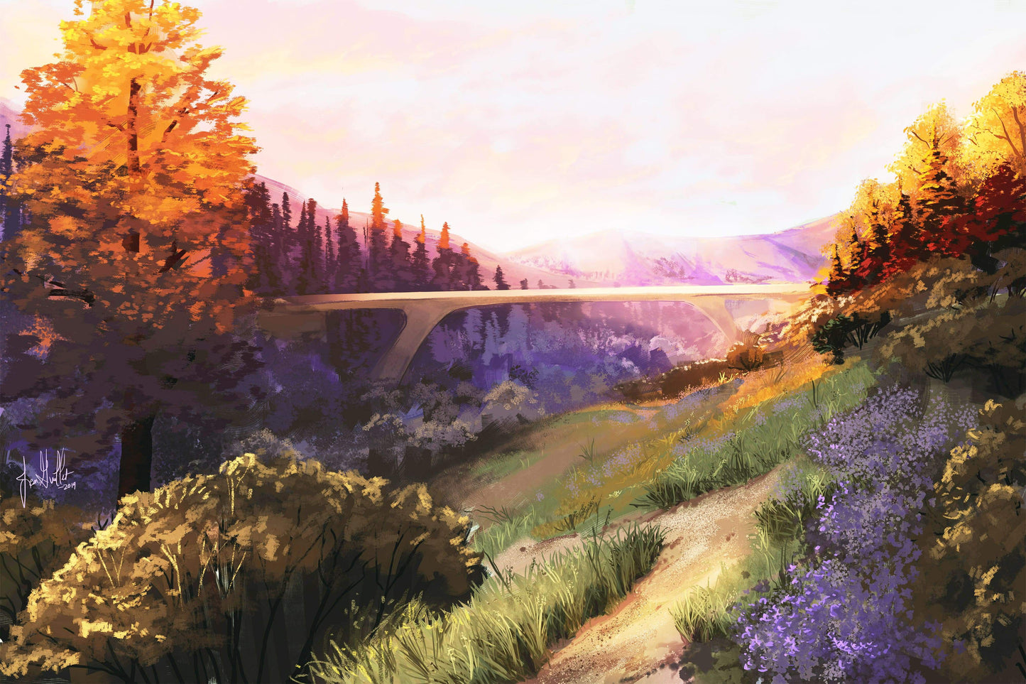 Bridgeville - Art by Jean Guillet
