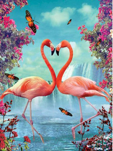 Flamingos Couple - DIY Paint By Number