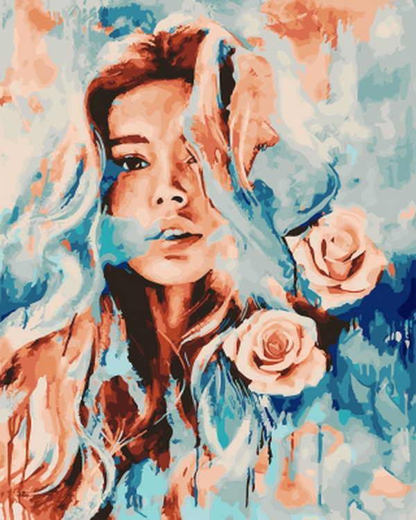 Floral Girl Paint by Numbers