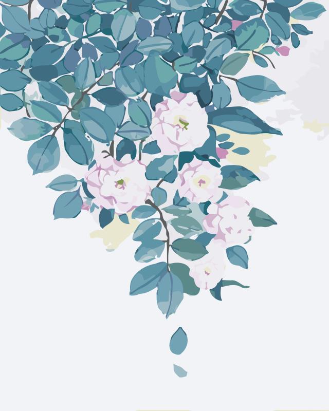 Pink Roses And  Floral Plant