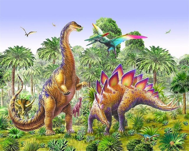 Friendly Dinosaur's - Paint By Numbers