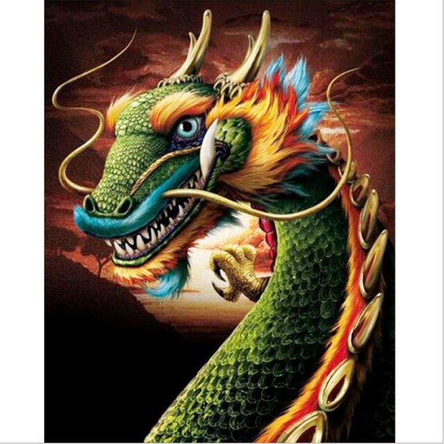 Funkey Face Dragon - All Paint By Numbers
