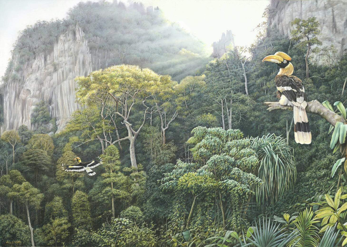 Great Hornbills - Art by Eric Wilson