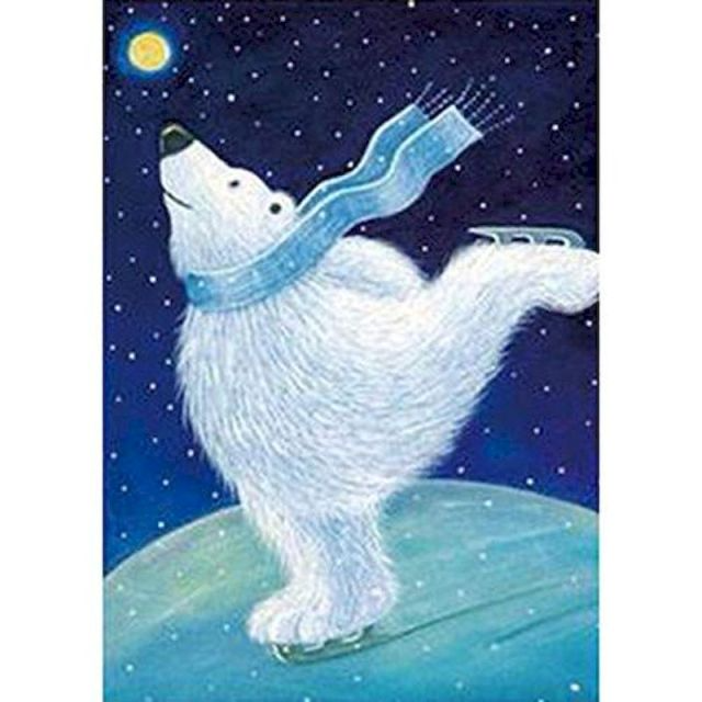 Ice-Skating Bear - DIY Paint by Numbers