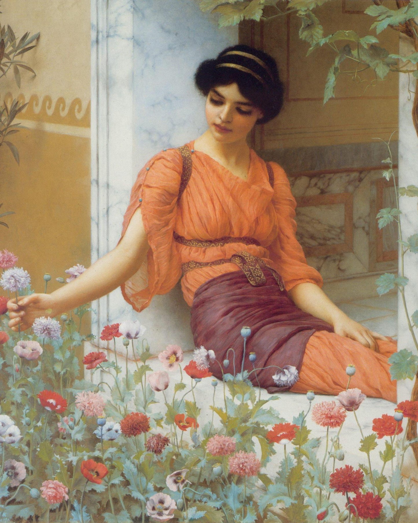 John William Godward - Summer Flowers