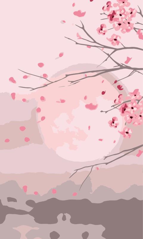 Pink Tree In Autumn