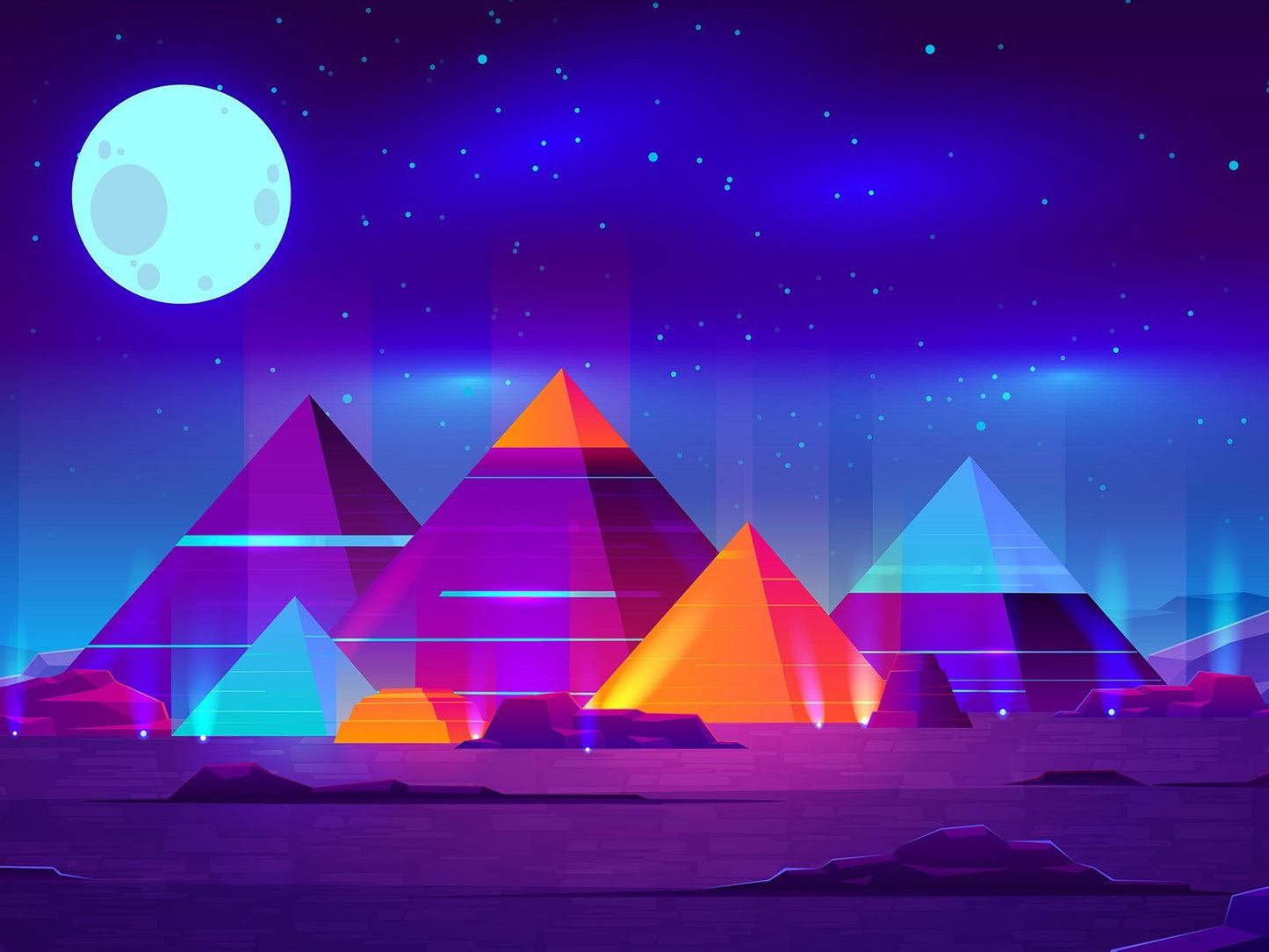 pyramids paint by number