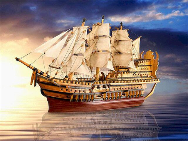 Ship In The Sun- Paint By Number