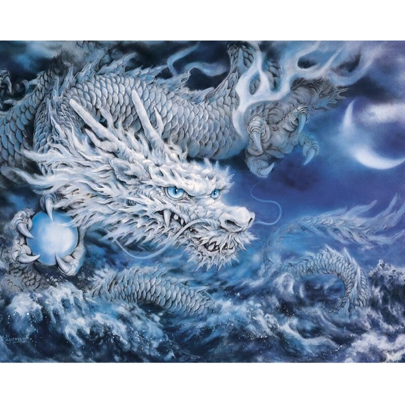 Silver Dragon - Piant By Numbers Kit