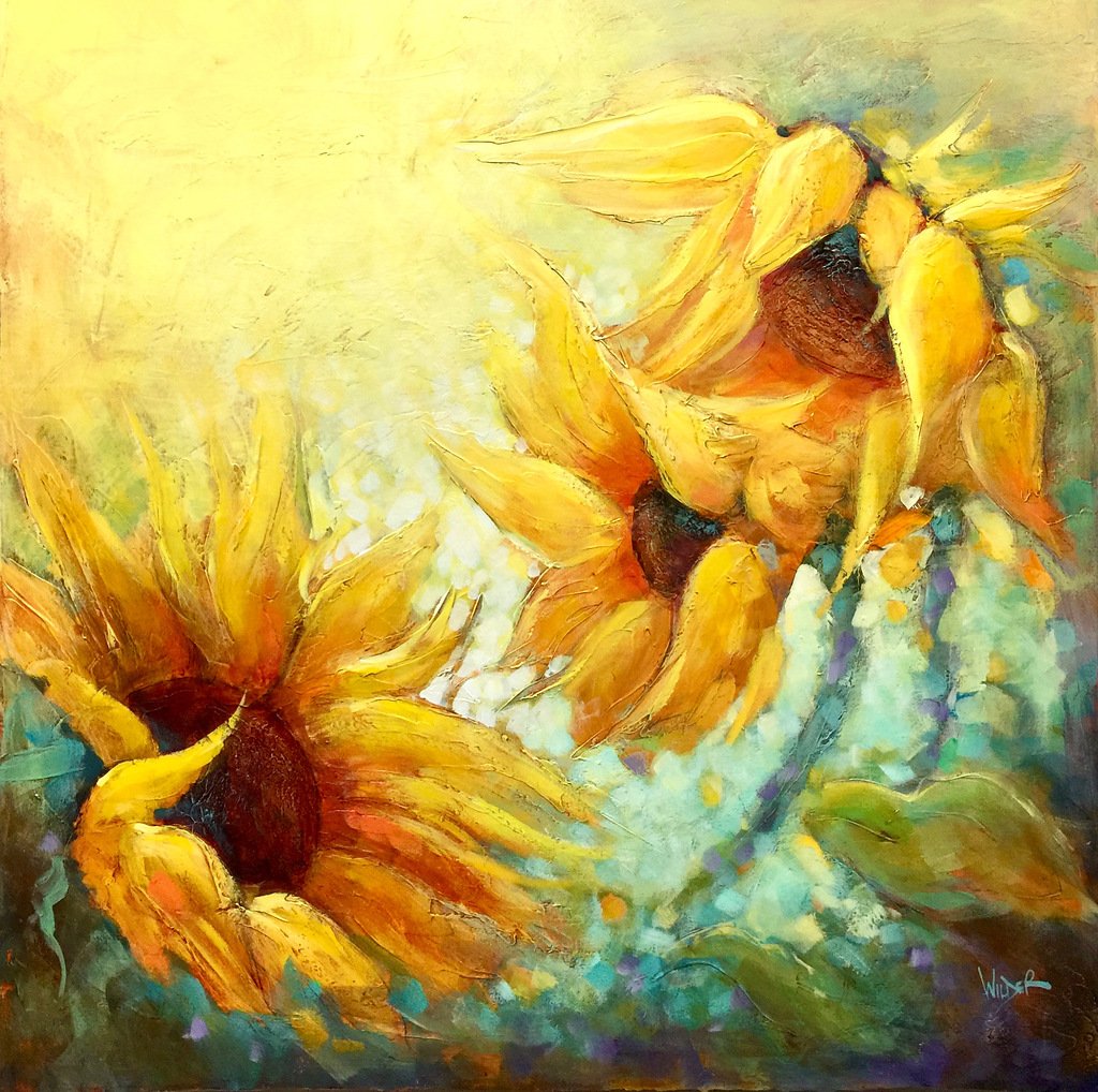 Sunbathing - Art by Linda Wilder