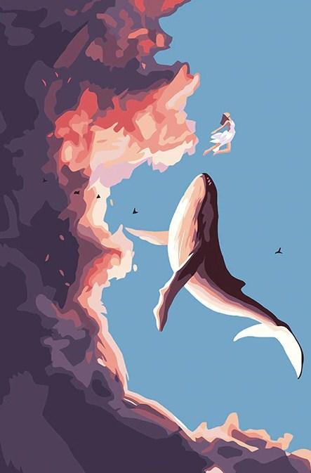 Surfing Girl & A Fish