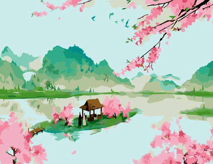 Classic Landscape Art such as mountains, trees, rivers, etc. .
