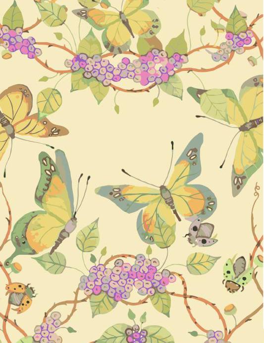 Vector graphics of a seamless floral pattern.
