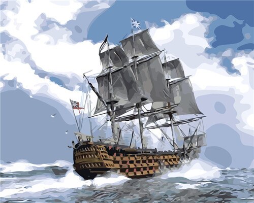 War Ship- DIY Paint By Number