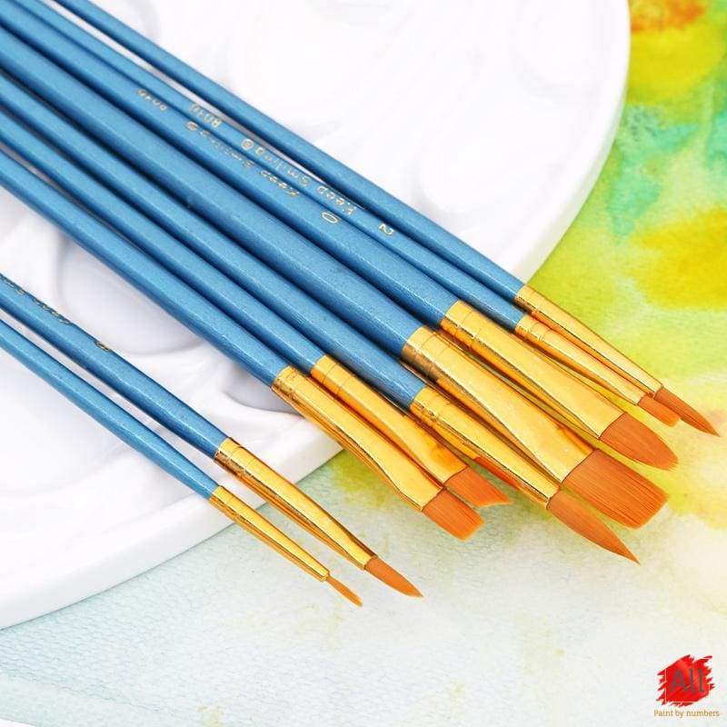 10 Pc Painting Brush Set for Paint by Numbers