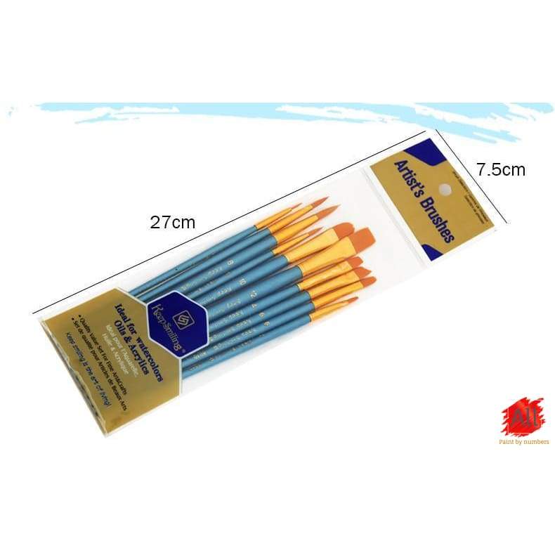 10 Pc Painting Brush Set for Paint by Numbers