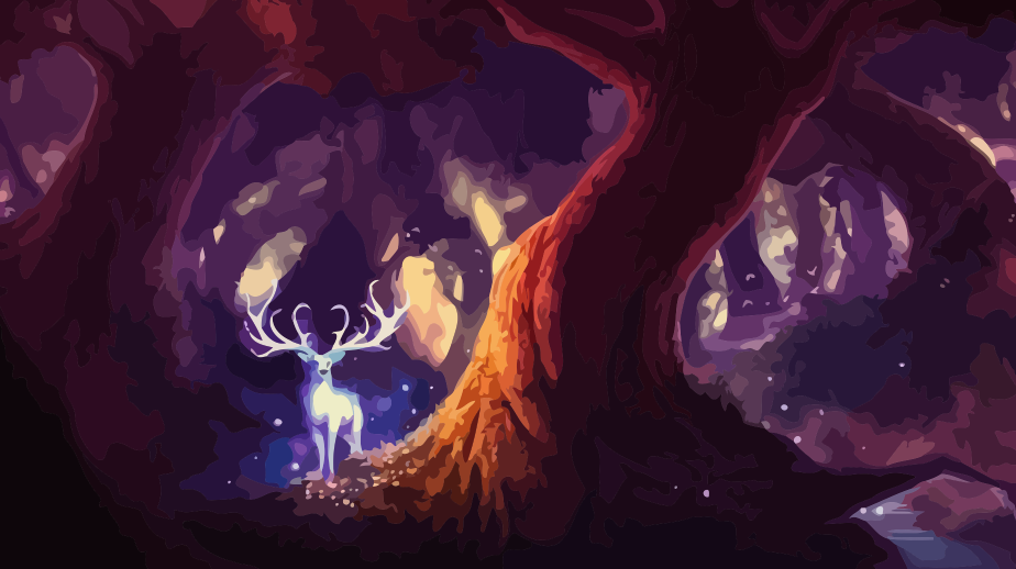 Forest Fantasy Deer - Paint by Numbers - All Paint by Numbers