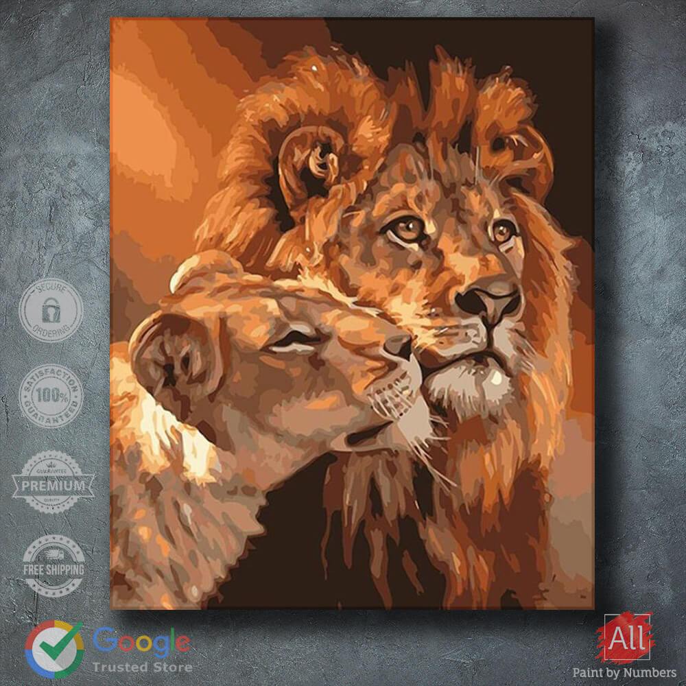 animals paint by numbers