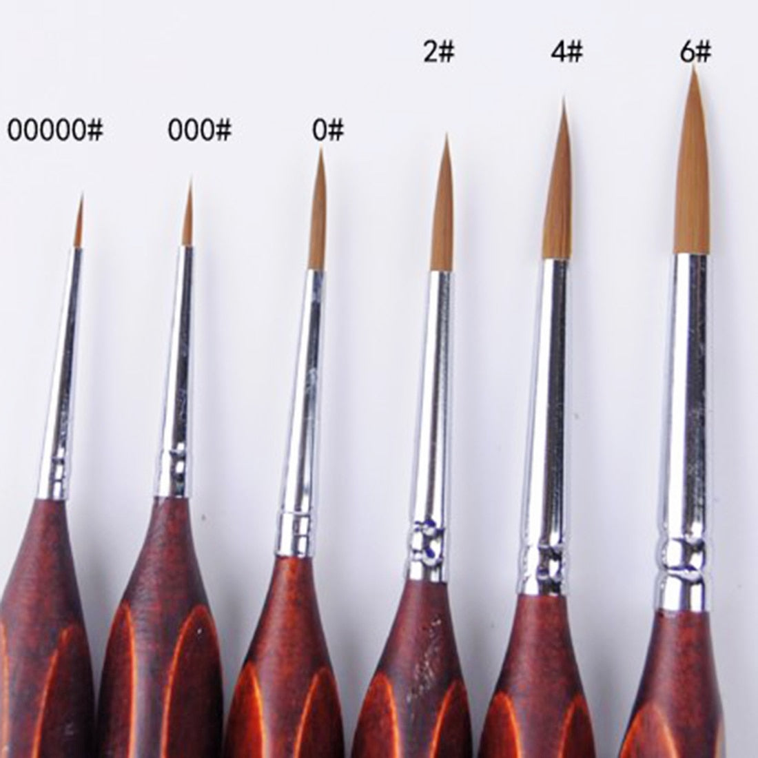 Miniature Brush Set for paint by Numbers - 6Pcs