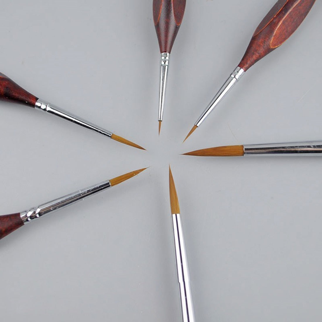 Miniature Brush Set for paint by Numbers - 6Pcs