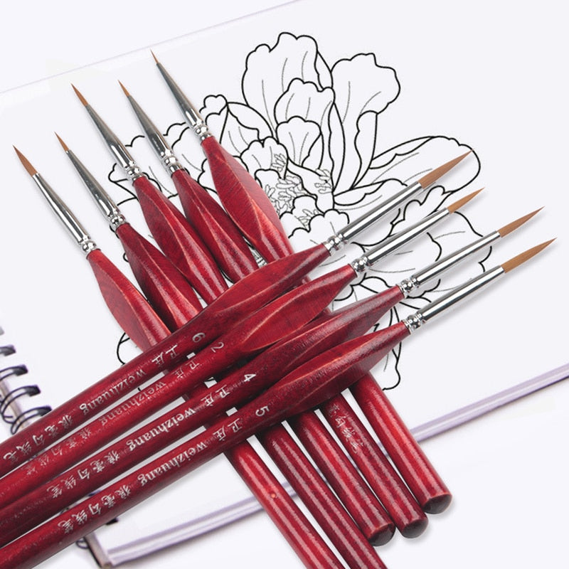 Fine paint by numbers brushes