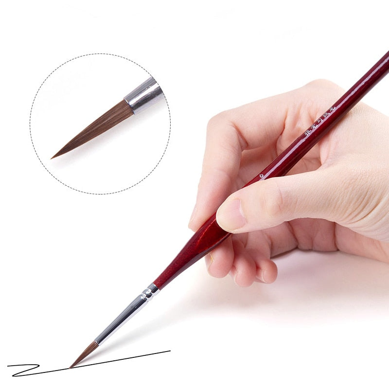 Fine Paint By Numbers Brushes - 6Pcs/Set