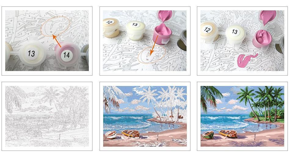 Eagles Painting by Numbers Kit - Flying Eagles - All Paint by numbers