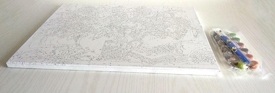 Cat sitting on Branch in Autumn - Painting by Numbers - All Paint by numbers