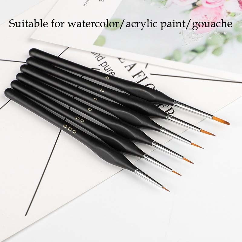 Black body brushes for paint by numbers