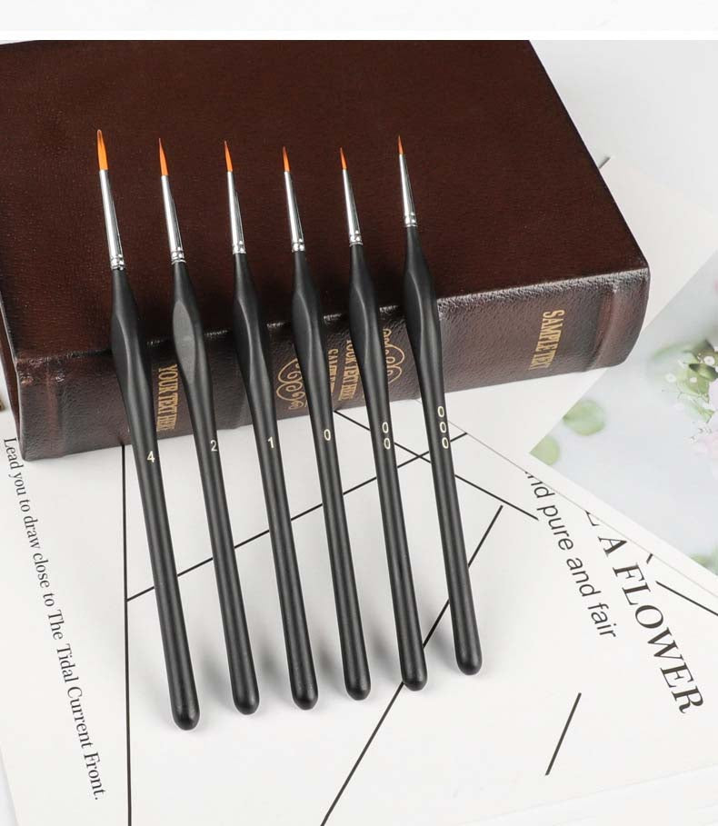 Paint by Numbers Brush Set - 6pcs Black