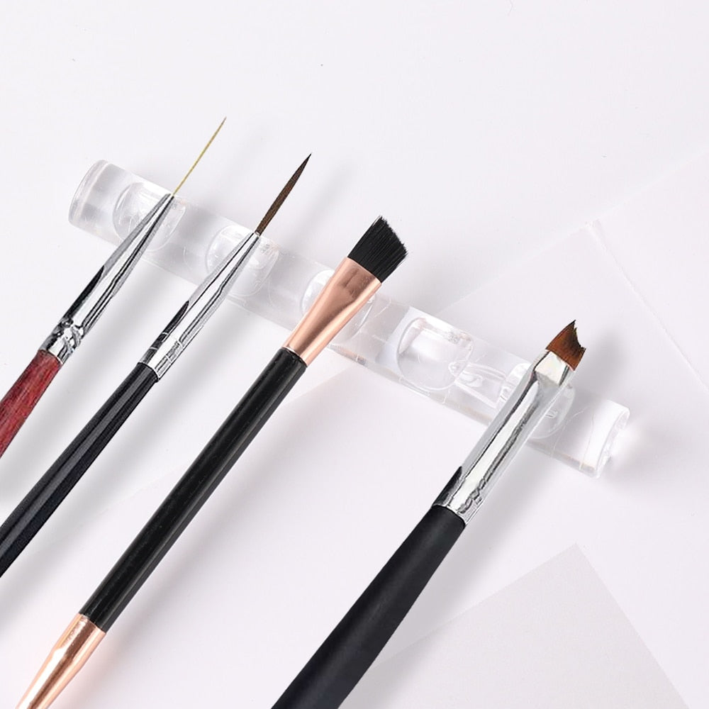 5 Grids Transparent paint Brush Holder
