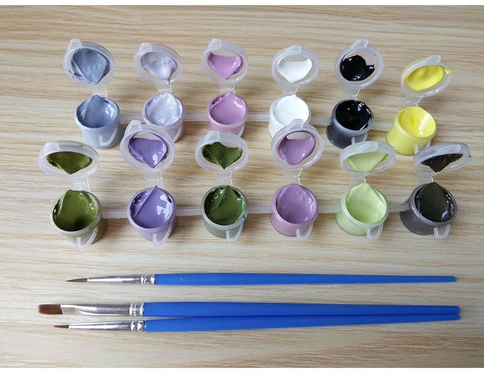 24 Framed and unframed Flowers Paintings - All Paint by numbers
