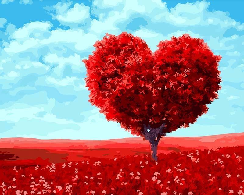 heart paint by numbers adults