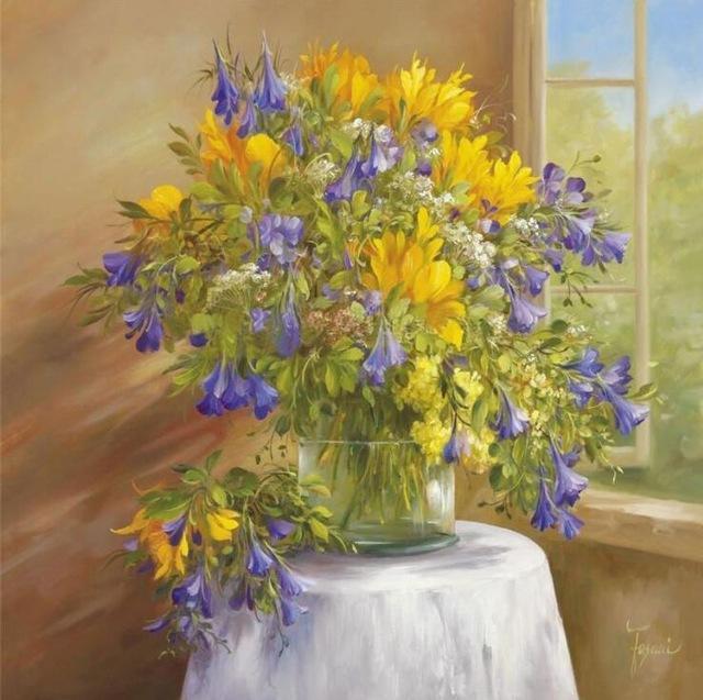 21 Beautiful Flowers Unframed and Framed Kits - All Paint by numbers