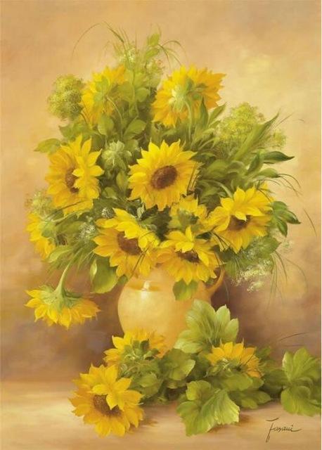 21 Beautiful Flowers Unframed and Framed Kits - All Paint by numbers