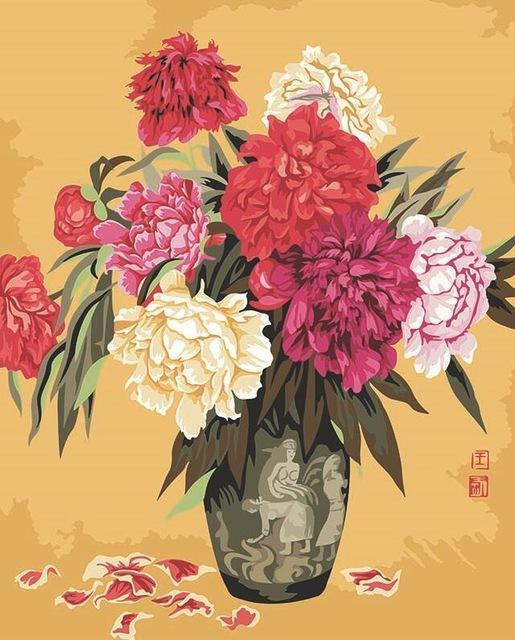 21 Beautiful Flowers Unframed and Framed Kits - All Paint by numbers