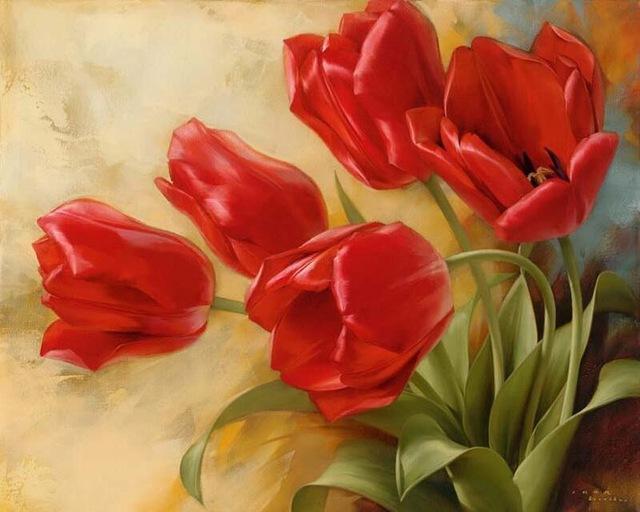 21 Beautiful Flowers Unframed and Framed Kits - All Paint by numbers