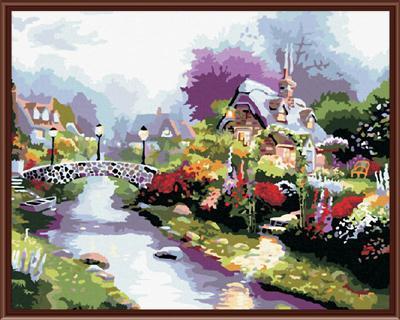 A Town by the Lake - All Paint by numbers