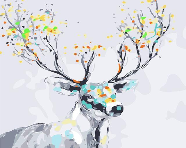 24 Deer Paint by 123 - Animals DIY Kits - All Paint by numbers