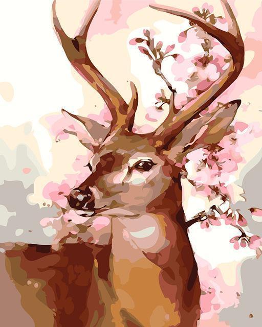24 Deer Paint by 123 - Animals DIY Kits - All Paint by numbers