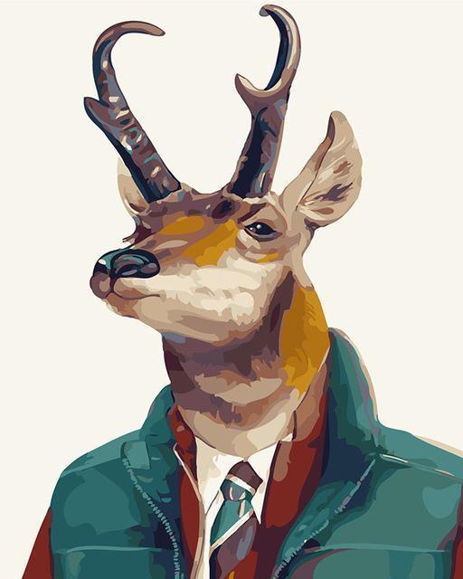 24 Deer Paint by 123 - Animals DIY Kits - All Paint by numbers