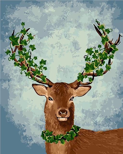 24 Deer Paint by 123 - Animals DIY Kits - All Paint by numbers