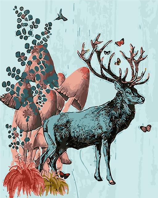 24 Deer Paint by 123 - Animals DIY Kits - All Paint by numbers