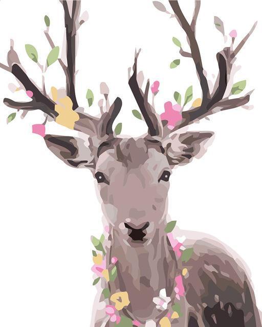24 Deer Paint by 123 - Animals DIY Kits - All Paint by numbers