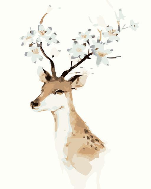24 Deer Paint by 123 - Animals DIY Kits - All Paint by numbers
